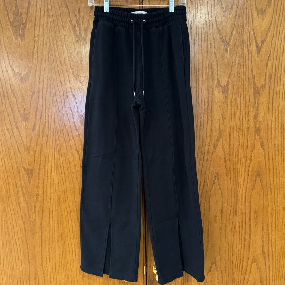 Abercrombie & Fitch Women's Small Sweatpants Slits Pockets Elastic Tie Waistband